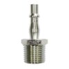 P19 1/2" Male Plug for compressed air applications, Made in the UK, interchangeable with PCL Standard, Rectus 19 Series, and Kee 057 Series, designed for single-handed operation in the automotive industry.