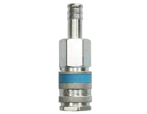 C19 10mm Hosetail Coupling for compressed air applications, Made in the UK, interchangeable with PCL Standard, Rectus 19 Series, and Kee 057 Series, designed for single-handed operation in the automotive industry.