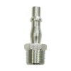 P19 3/8" Male Plug for compressed air applications, Made in the UK, interchangeable with PCL Standard, Rectus 19 Series, and Kee 057 Series, designed for single-handed operation in the automotive industry.