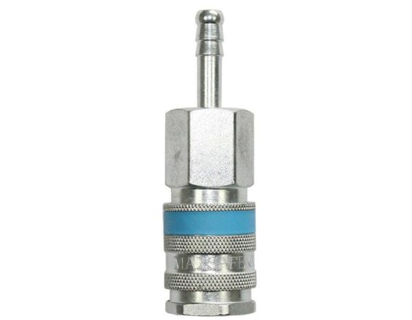 C19 6mm Hosetail Coupling for compressed air applications, Made in the UK, interchangeable with PCL Standard, Rectus 19 Series, and Kee 057 Series, designed for single-handed operation in the automotive industry.