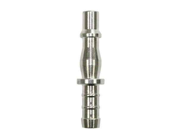 P19 8mm Hosetail Plug for compressed air applications, Made in the UK, interchangeable with PCL Standard, Rectus 19 Series, and Kee 057 Series, designed for single-handed operation in the automotive industry.